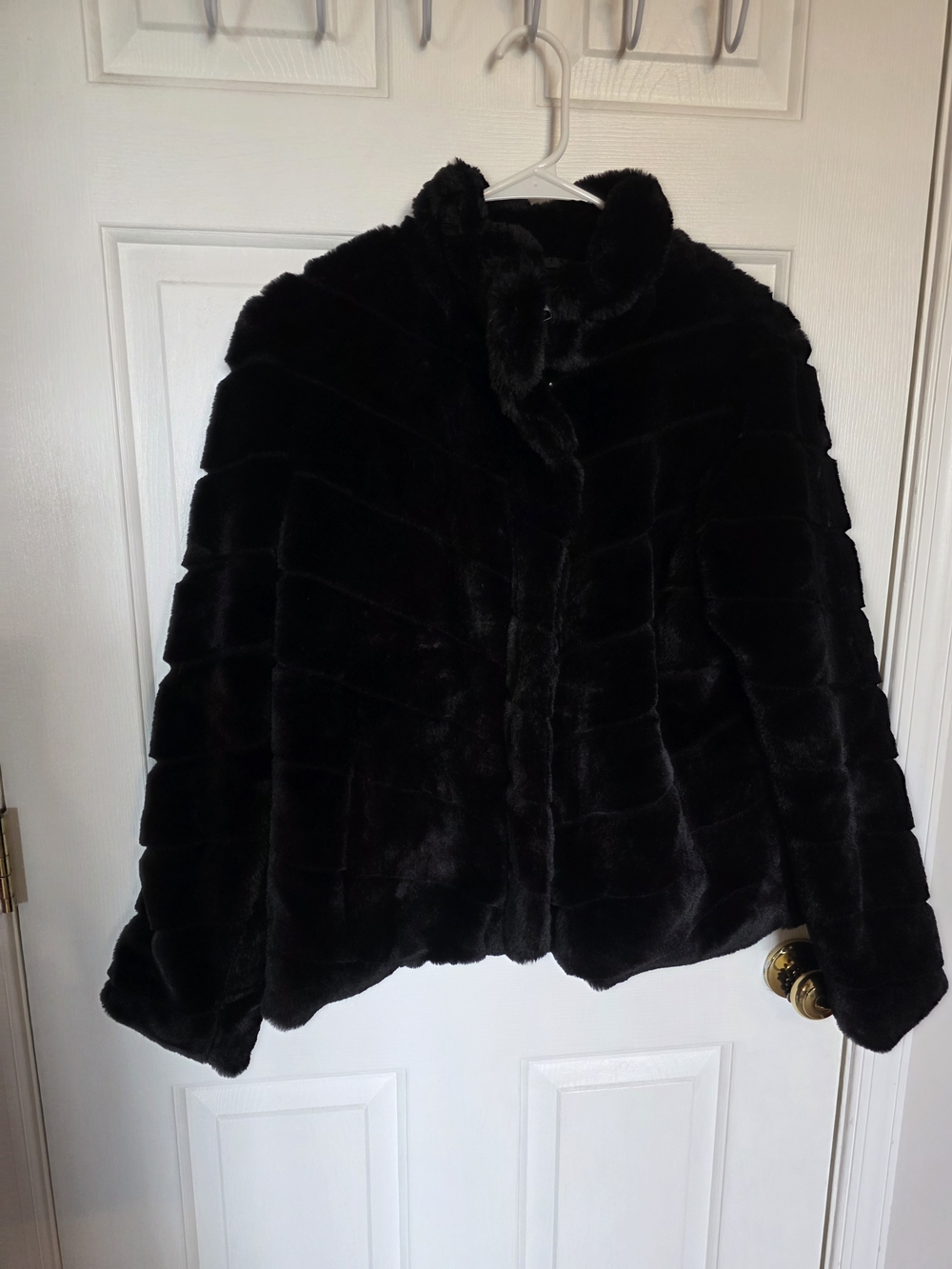 Cavalini Black Faux Fur Teddy Coat